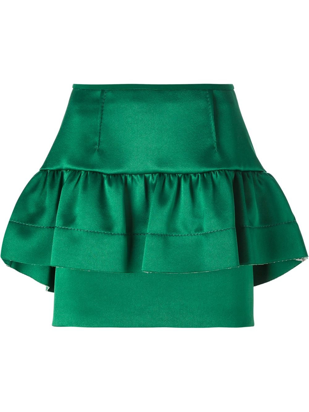Marni Ruffled Skirt in Green | Lyst