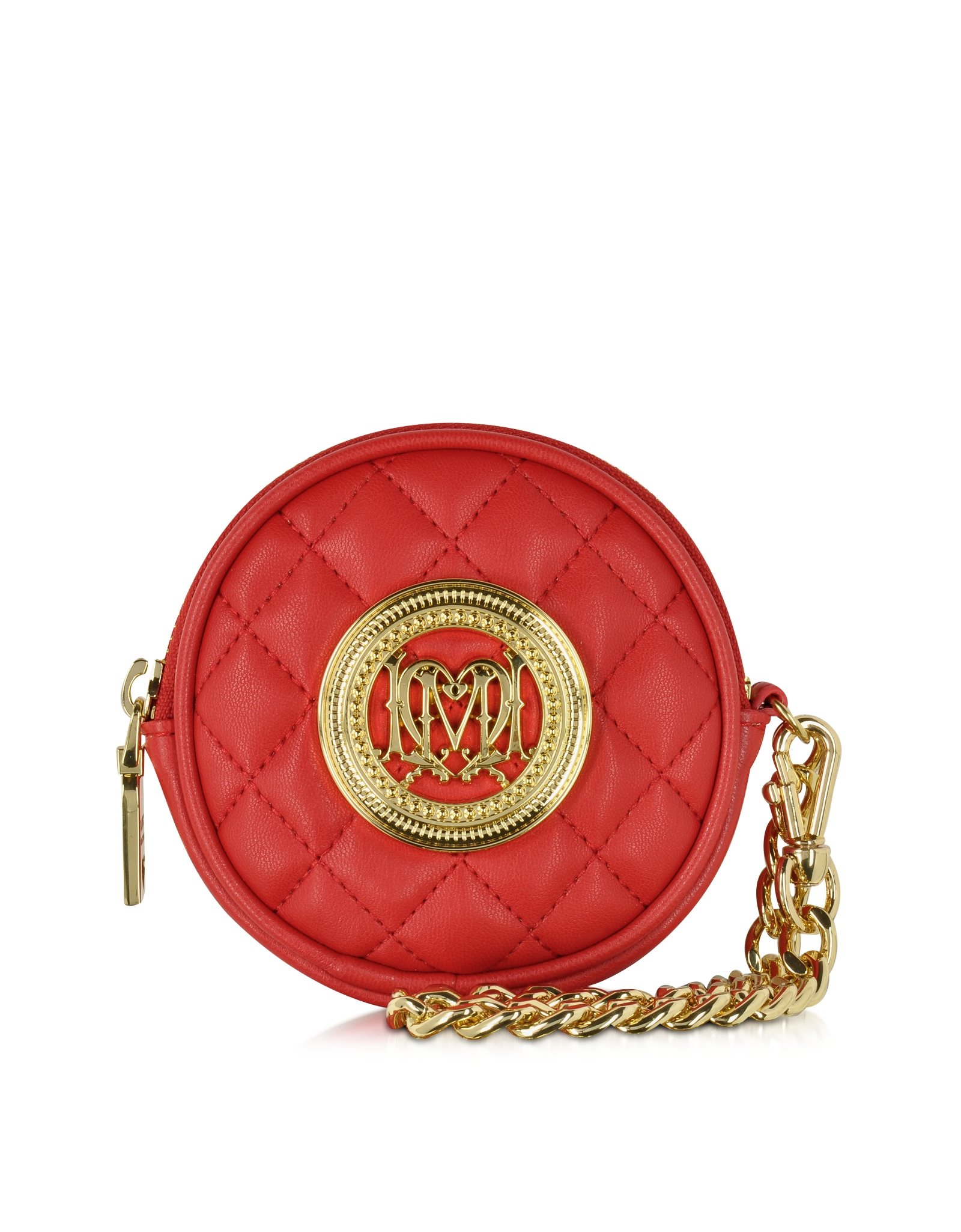 red quilted clutch bag