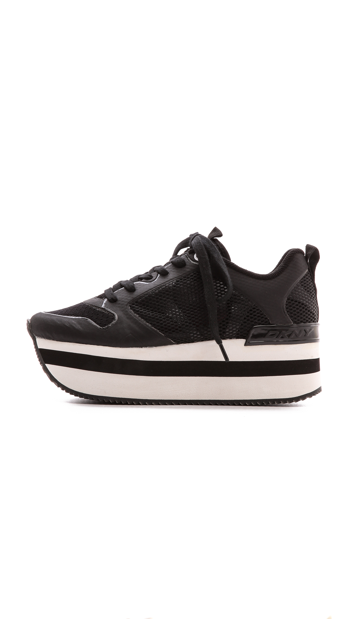 Lyst - Dkny Jessica Runway Platform Sneakers - Black in Black