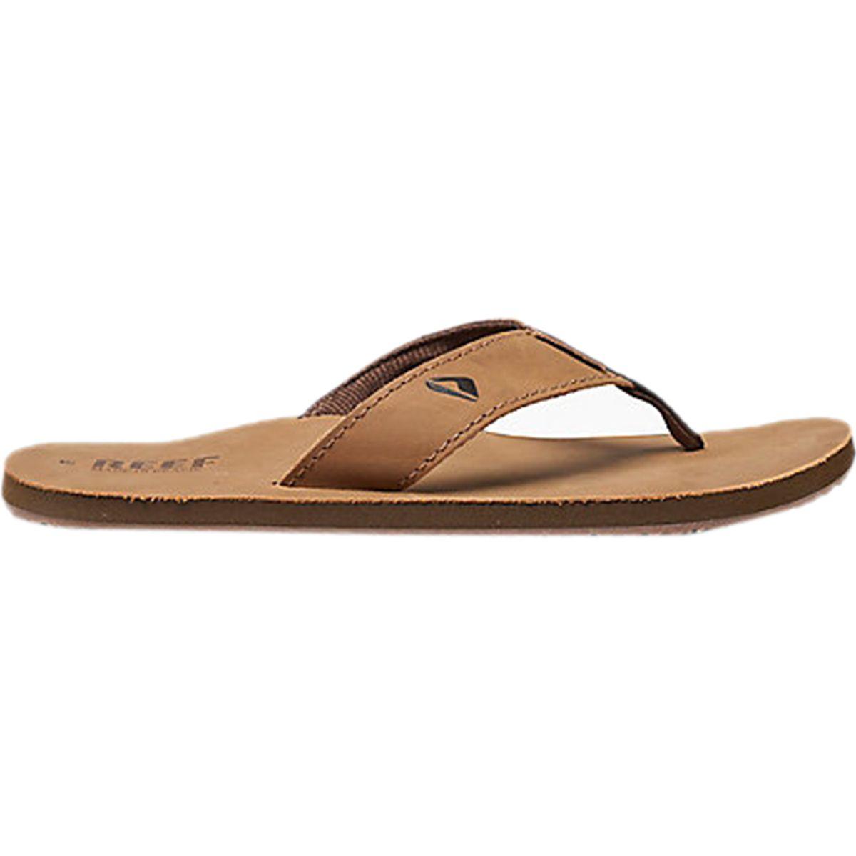 Reef Leather Smoothy Flip Flop in Brown for Men - Lyst
