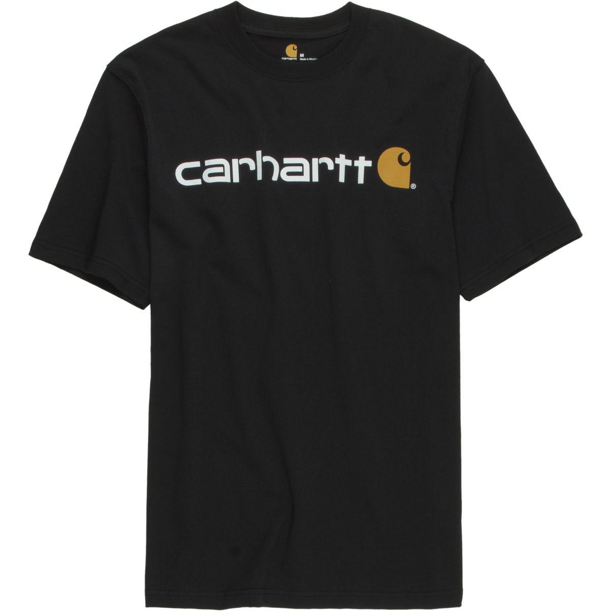Carhartt Cotton Signature Logo Short-sleeve T-shirt in Black for Men - Lyst