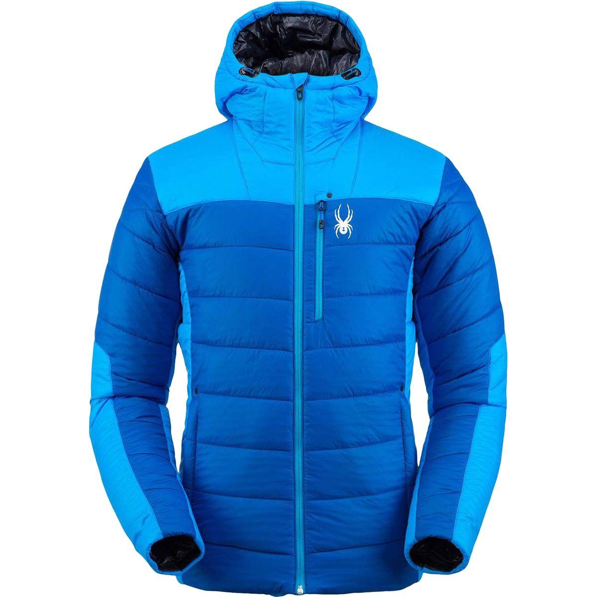 Spyder Synthetic Glissade Hooded Insulated Jacket in Blue for Men - Lyst