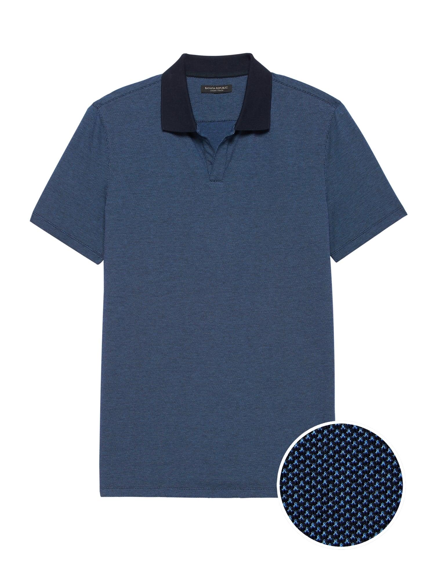 Banana Republic Luxury Touch Polo Shirt In Blue For Men Lyst