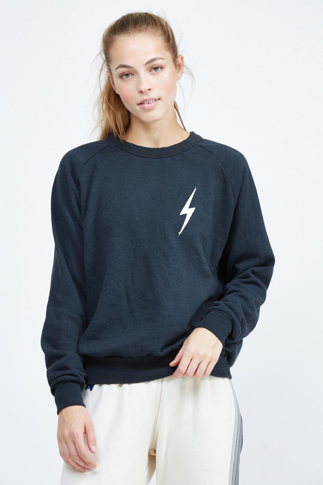 Aviator nation Bolt Stitch Crew Sweatshirt in Blue | Lyst