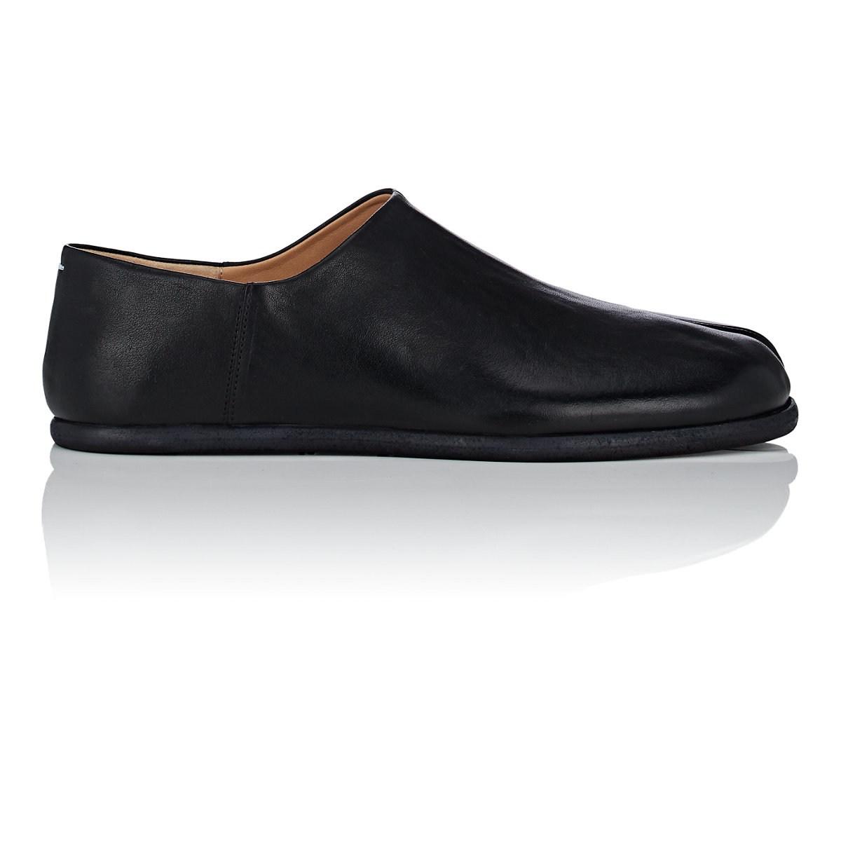 Lyst - Maison Margiela Tabi Leather Loafers in Black for Men