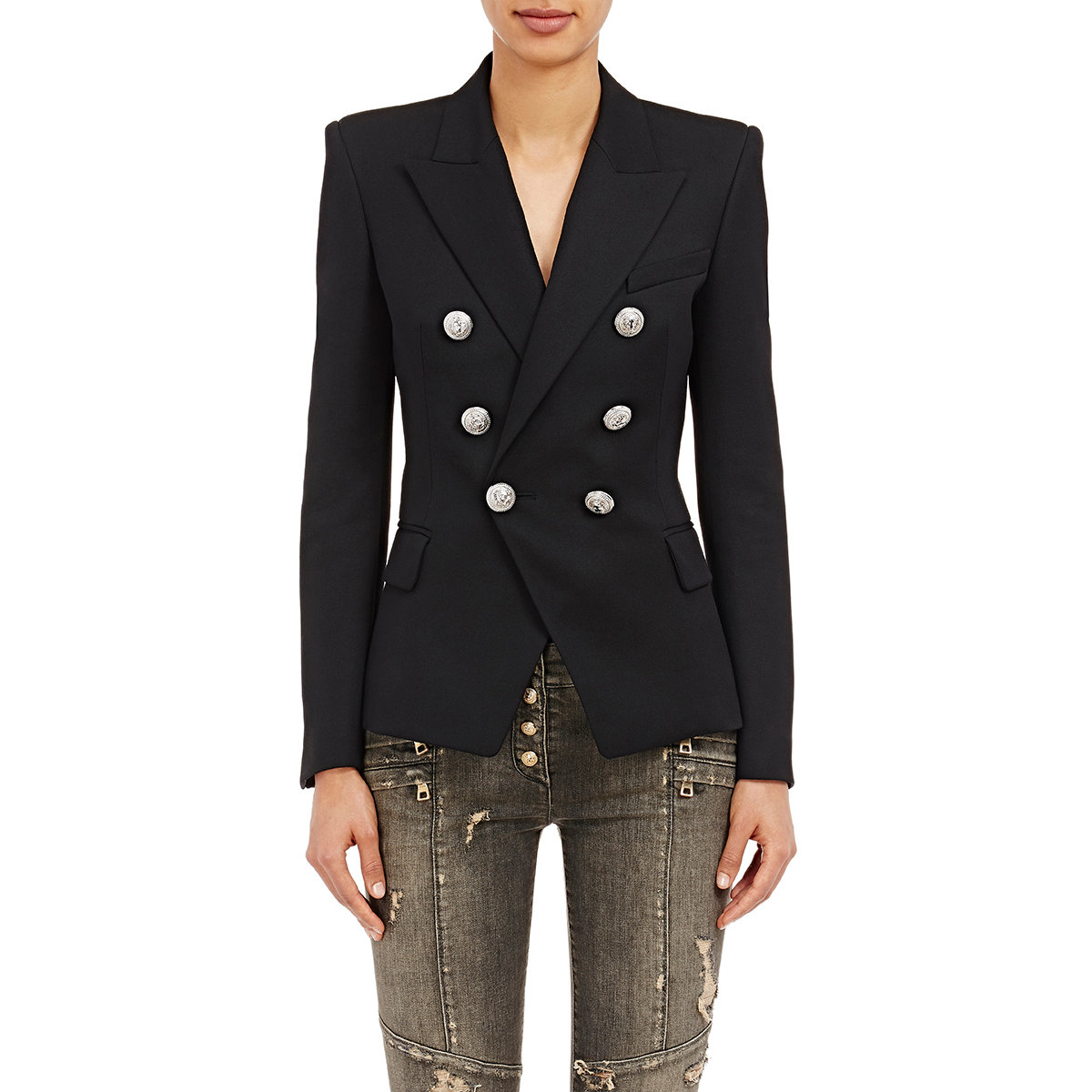 Lyst Balmain Women's Doublebreasted Blazer in Black
