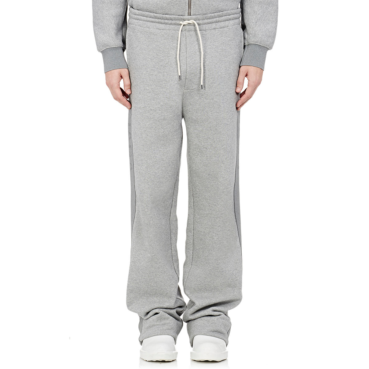 Lyst - Balenciaga Logo Fleece Wide-leg Jogger Pants in Gray for Men