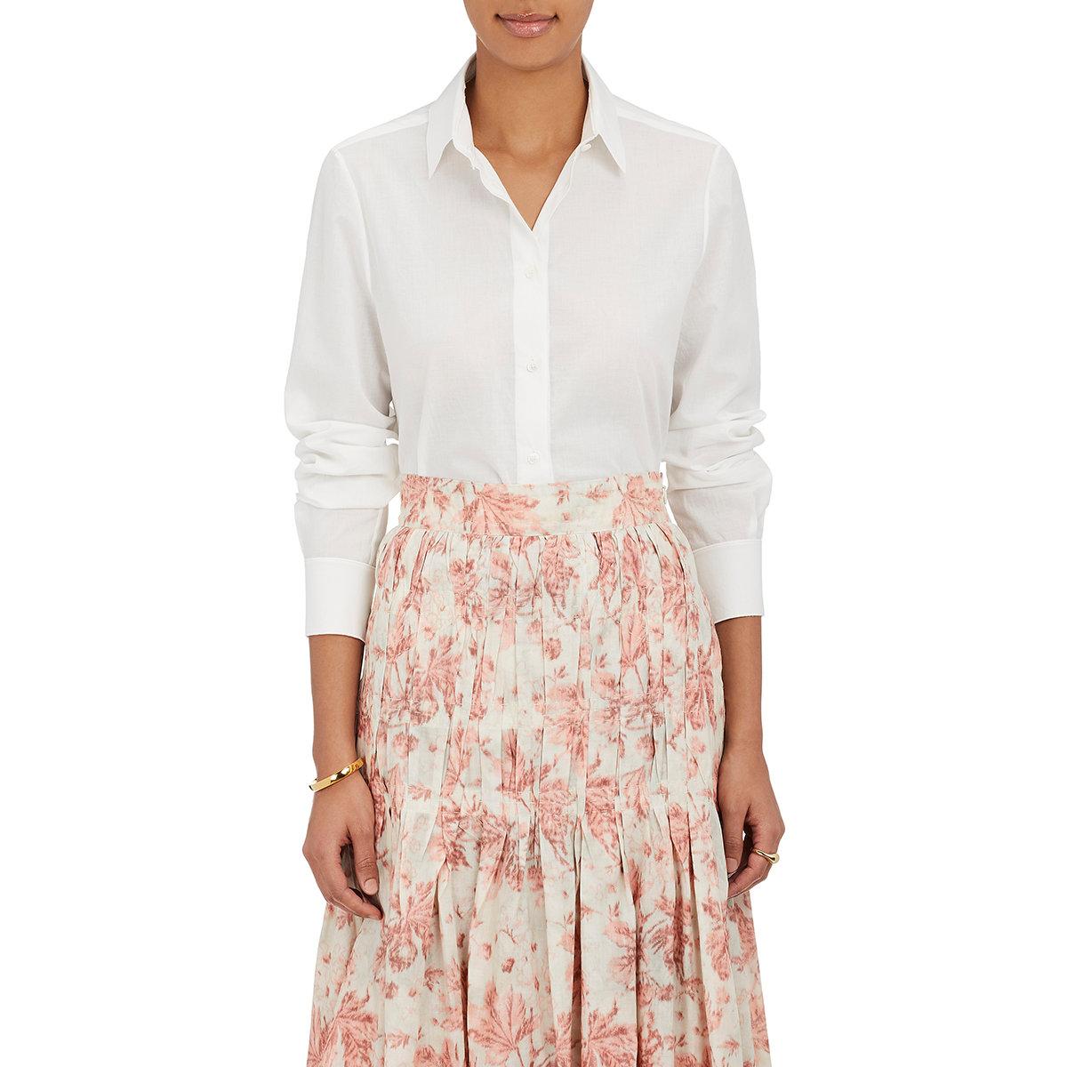 Brock collection Cotton Voile Shirt in White Lyst