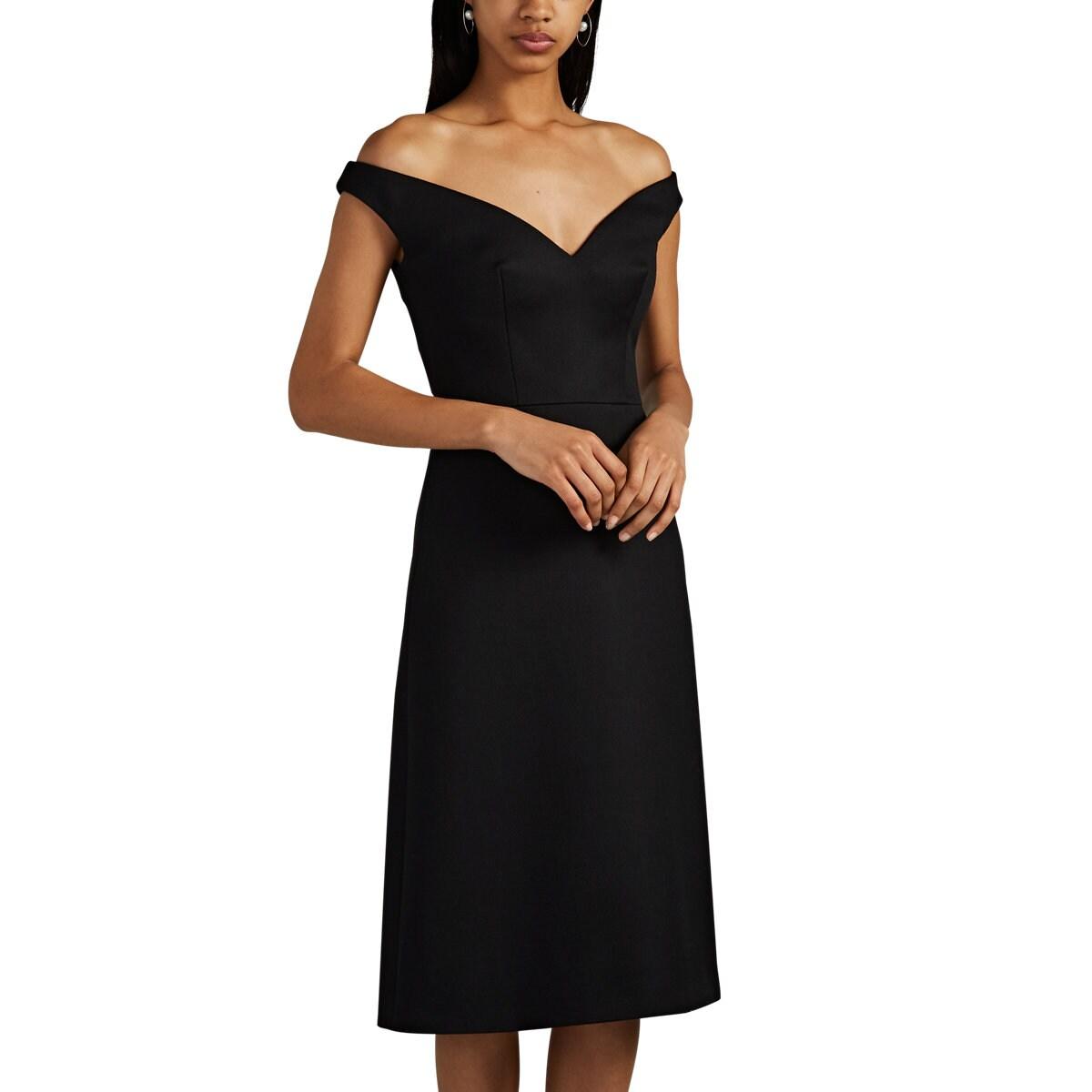 prada off the shoulder dress