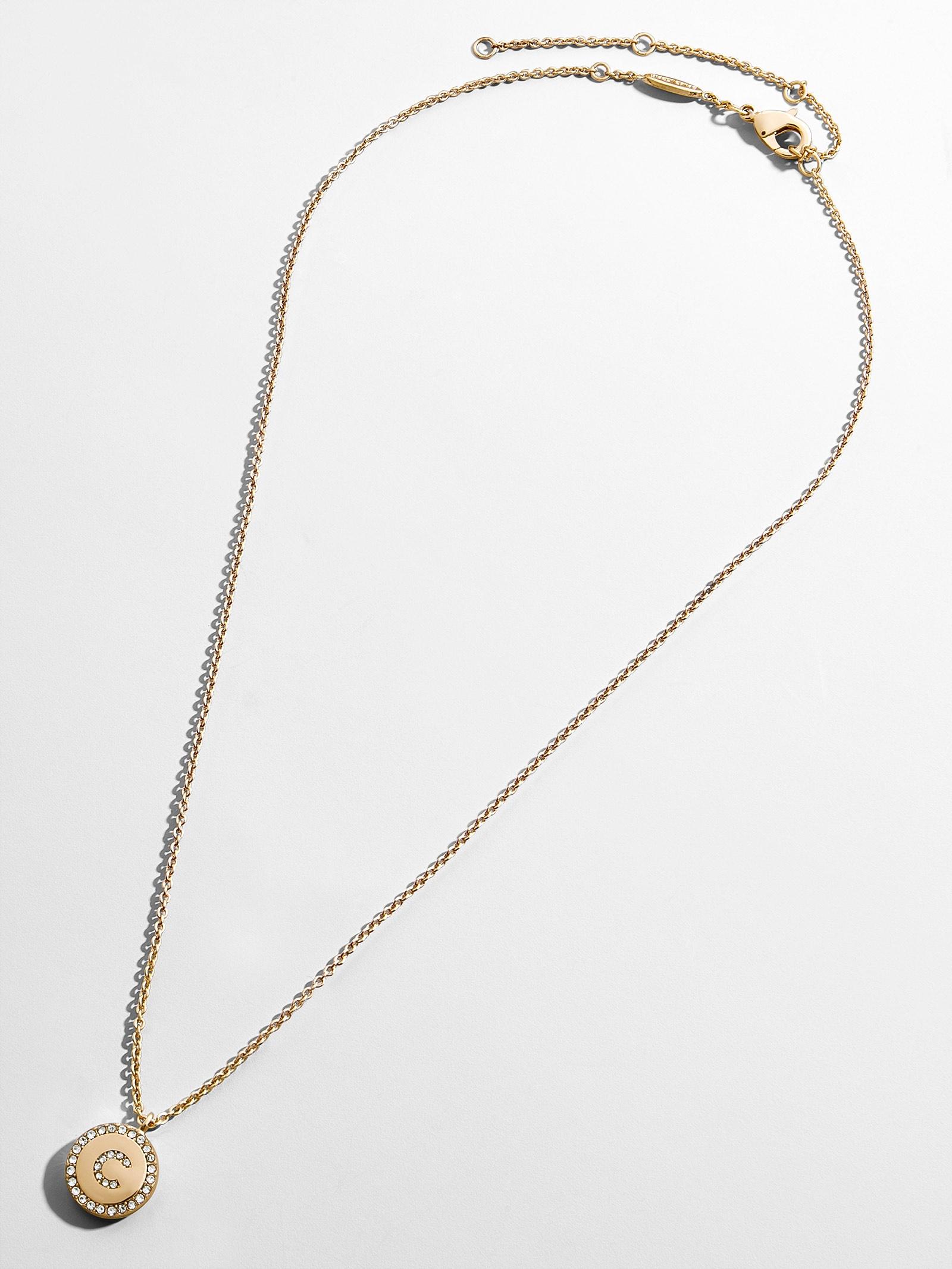 Baublebar Pavé Initial Pendant Necklace In Metallic Lyst 