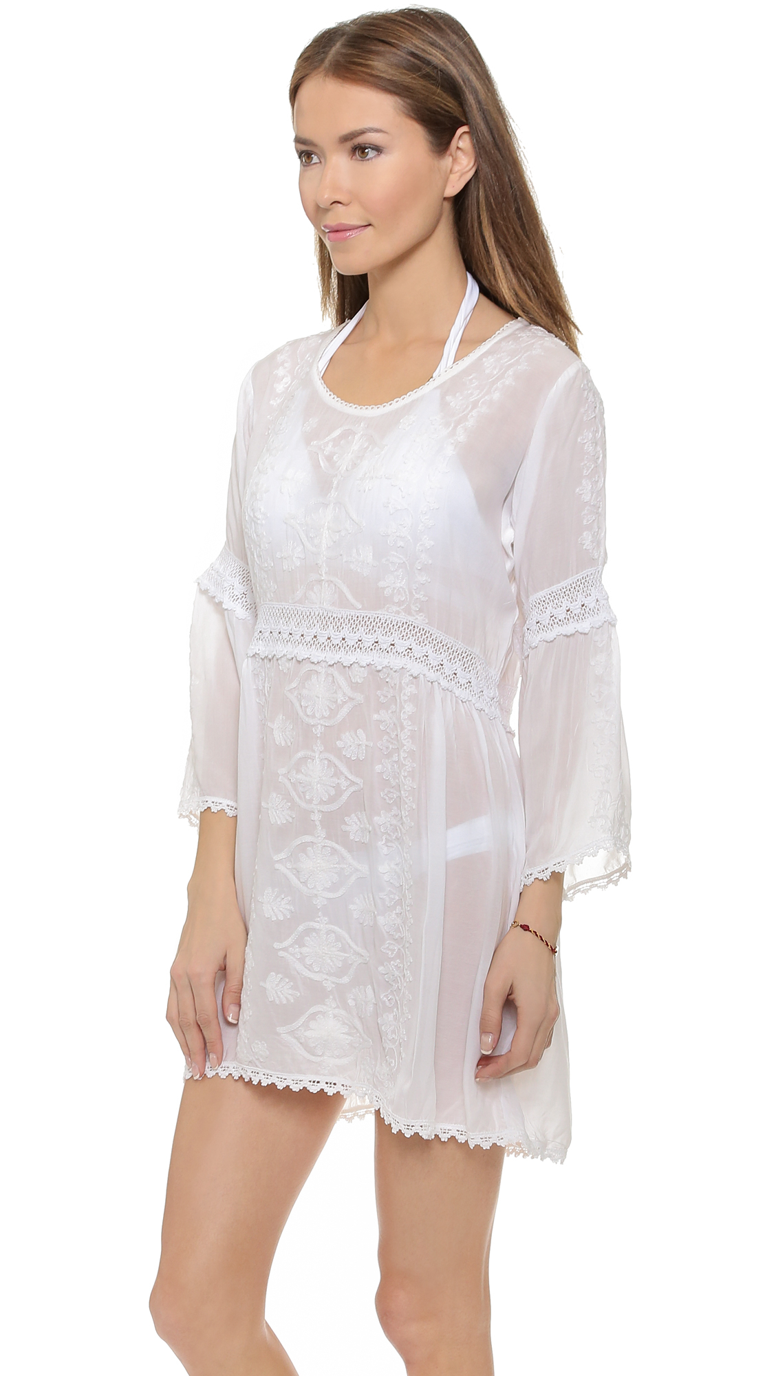 Melissa odabash Noemi Cover Up Dress - White/white in White | Lyst