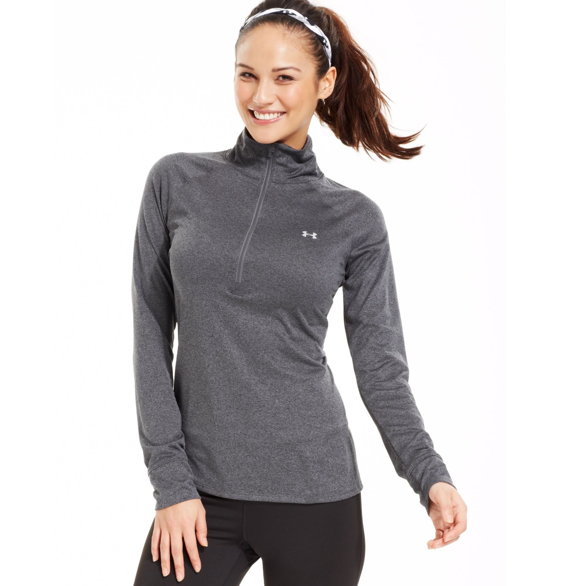 Under Armour Tech Quarter-Zip Pullover in Gray (Carbon Heather) | Lyst