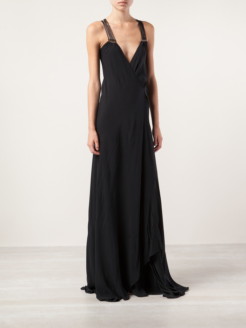 Lyst Plein Sud Long Length Gown In Black 2967