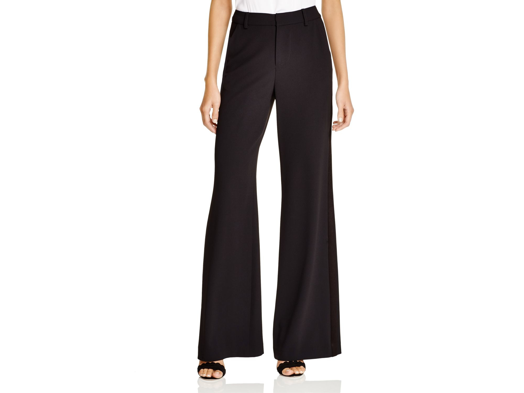 wide leg tuxedo pants