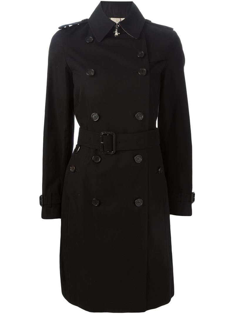 Lyst - Burberry Belted Trench Coat in Black