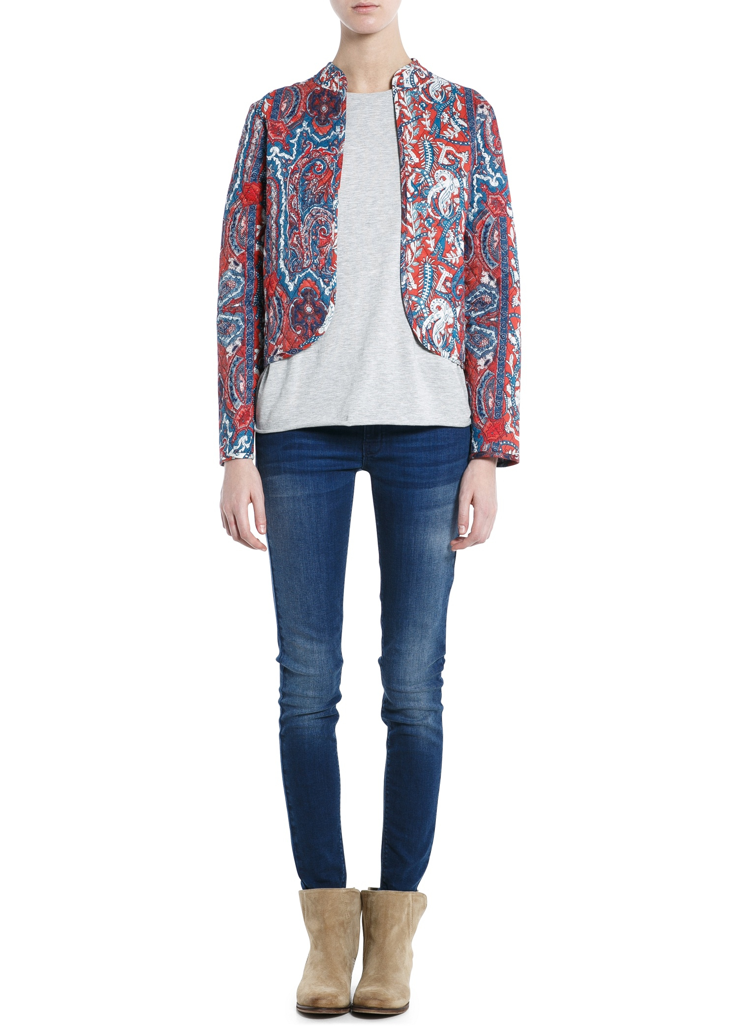 Lyst Mango Paisley Quilted Jacket