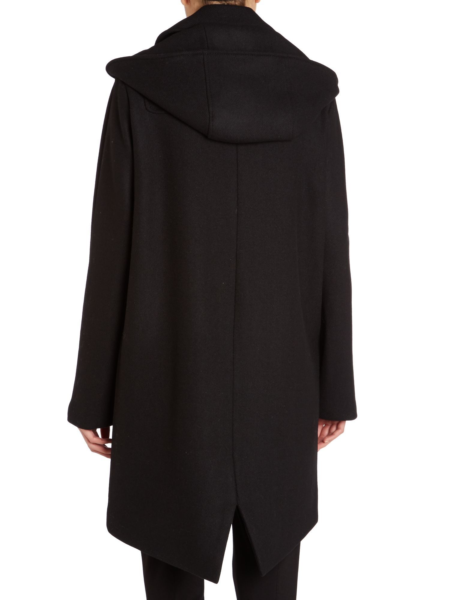 Vince camuto Wool Coat With Zip Pocket in Black Lyst