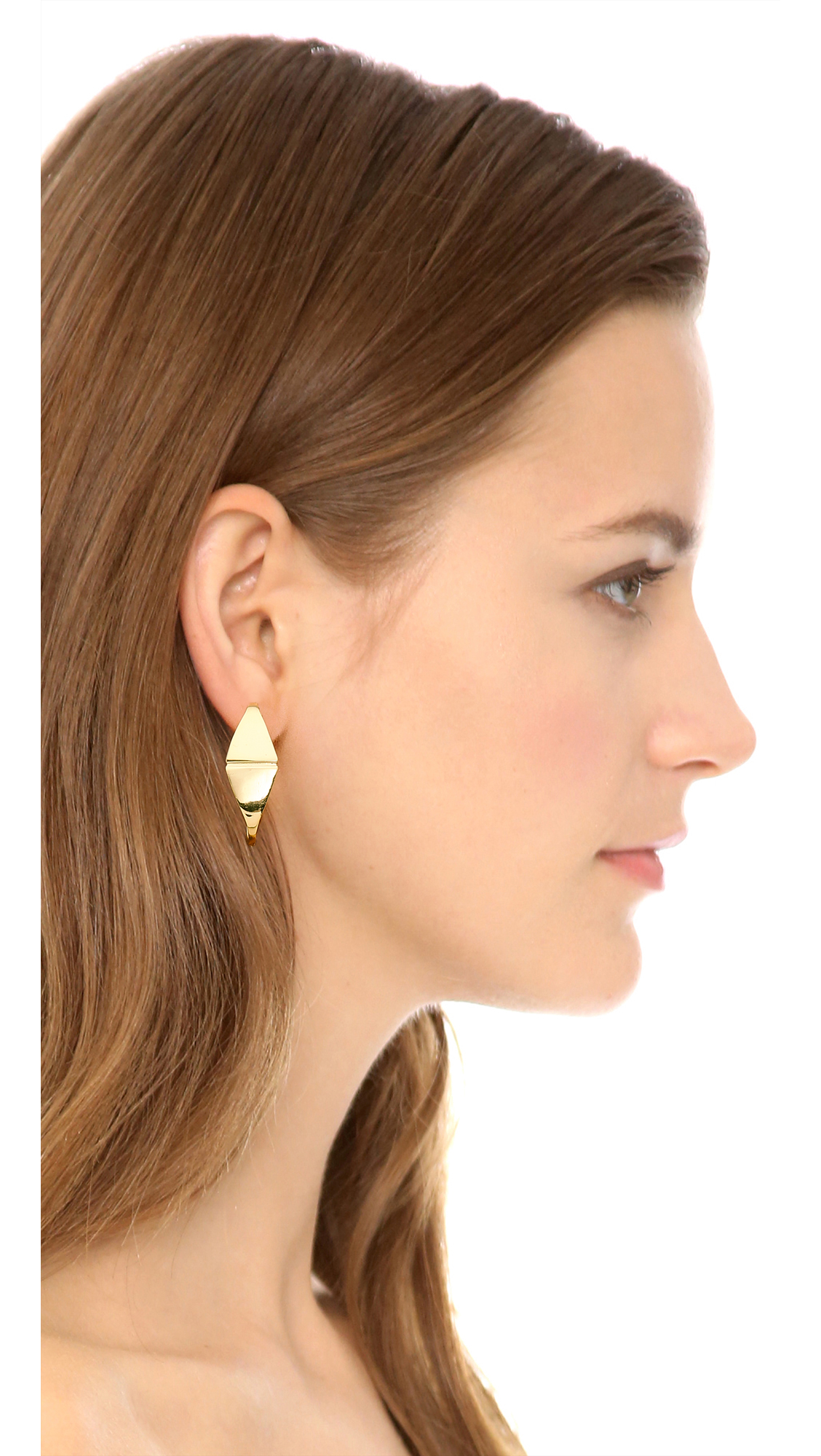 Lyst Giles Brother Stirrup Hoop Earrings Gold In Metallic Gallery