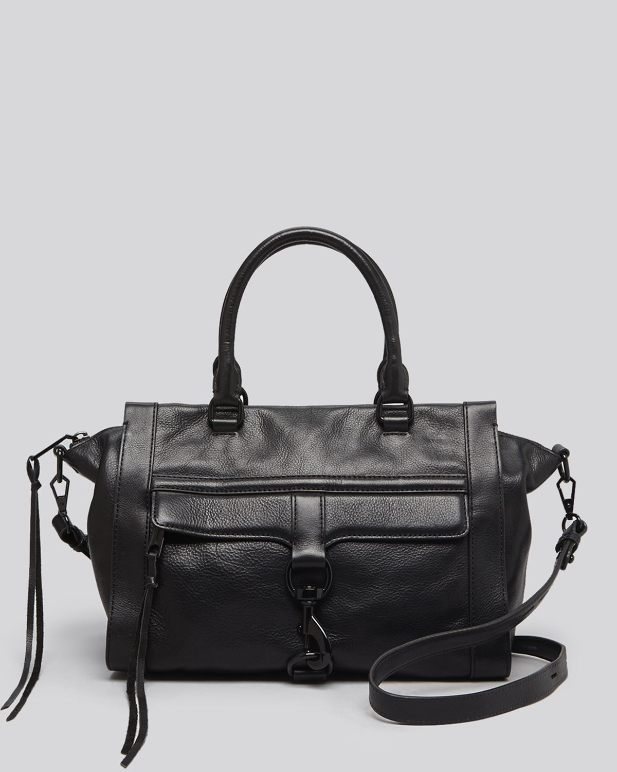 Rebecca Minkoff Satchel Bowery with Black Hardware in Black | Lyst