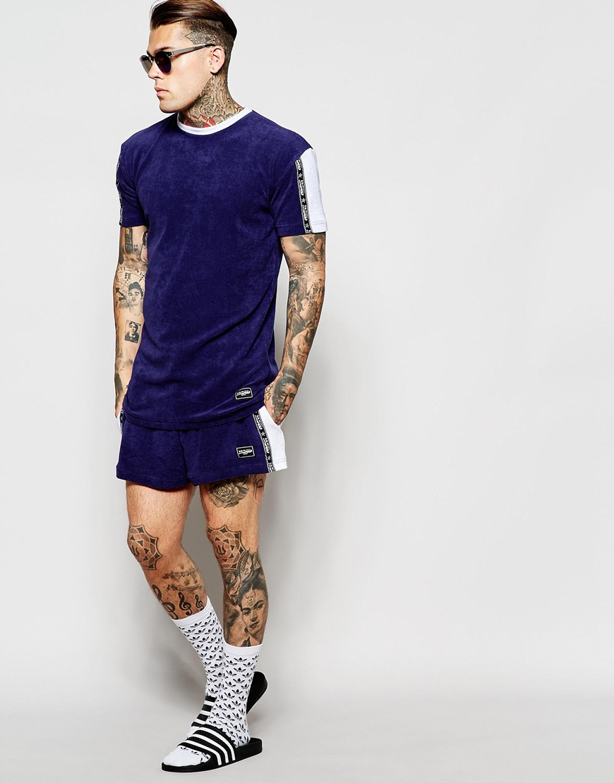 mens towelling t shirt