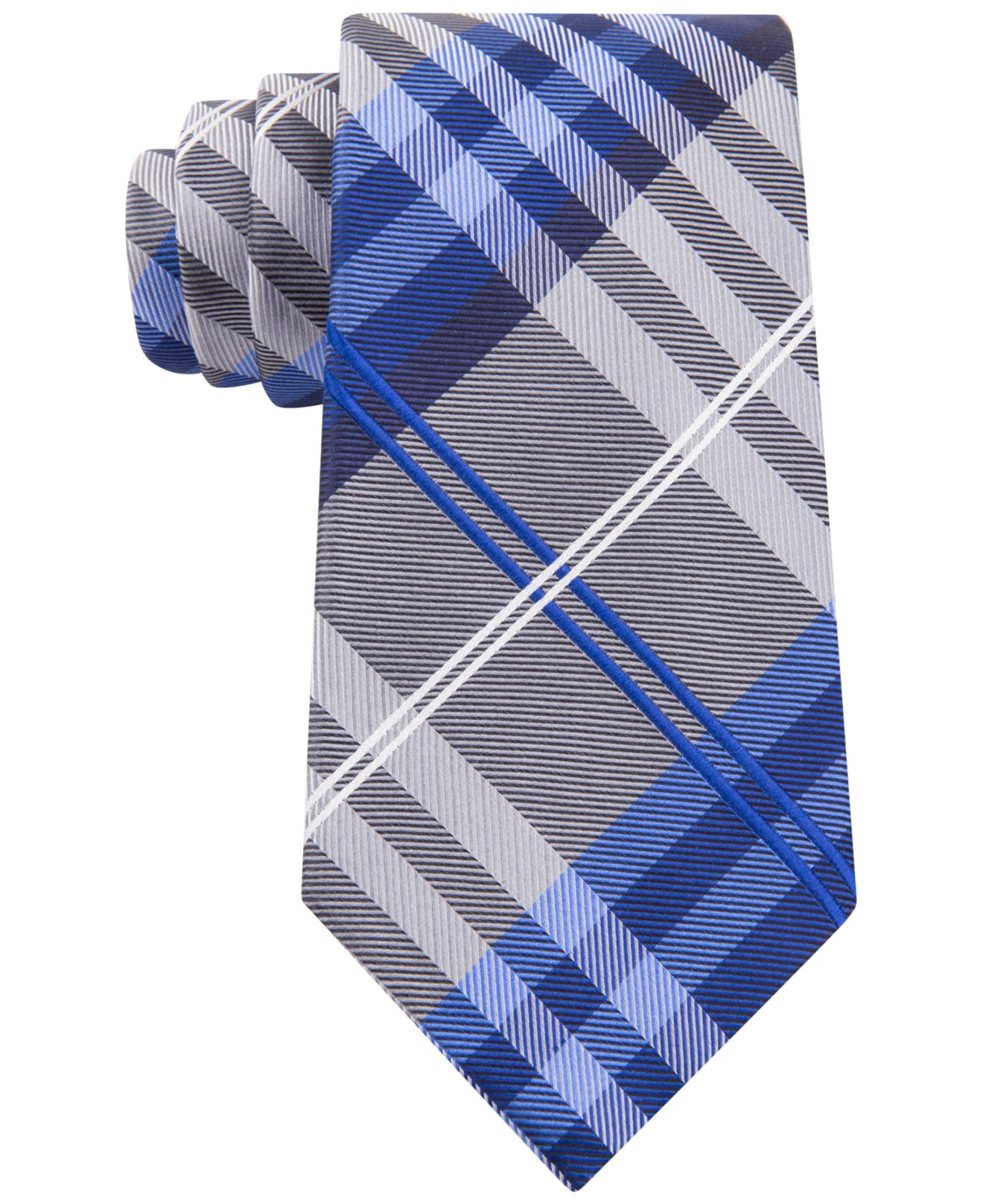 Geoffrey beene Petros Plaid Ii Tie in Blue for Men | Lyst