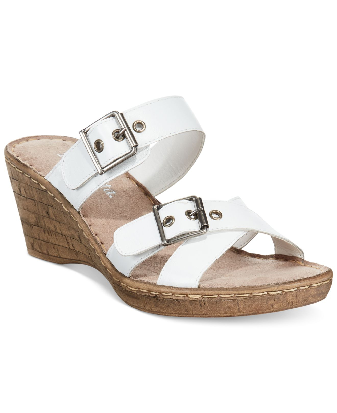 Lyst - Bella Vita Italian Collection Modena Wedge Sandals in White