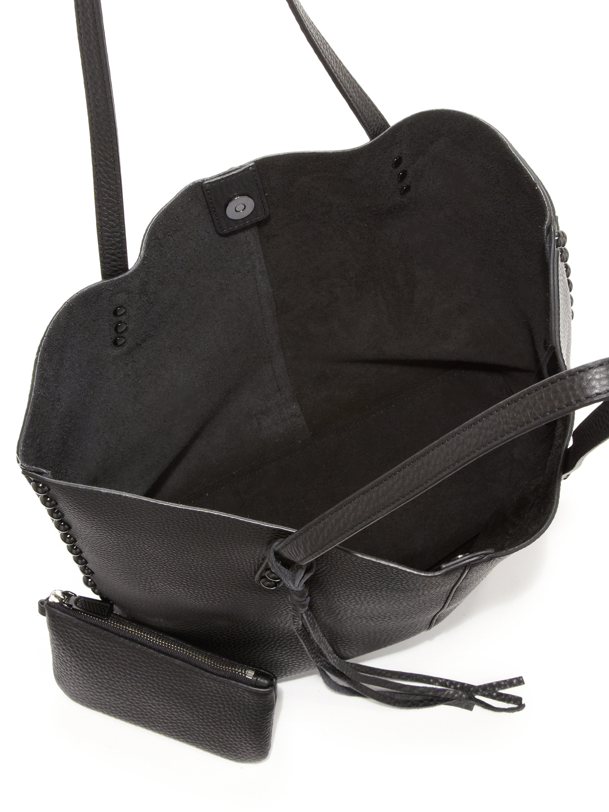 Lyst Rebecca Minkoff Unlined Leather Tote in Black