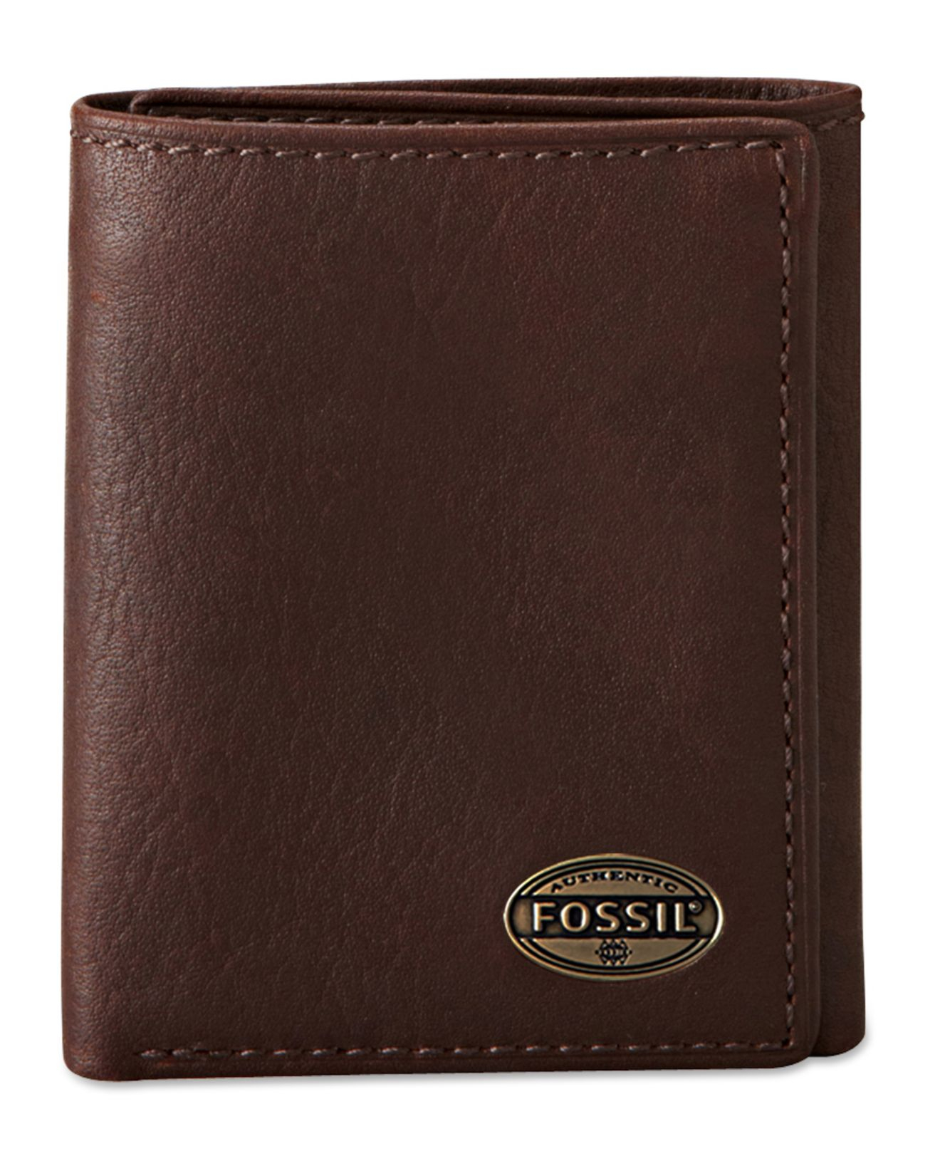 fossil leather portfolio zipper case