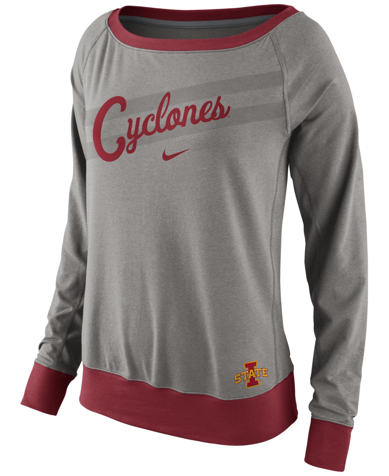 Nike Women's Iowa State Cyclones Varsity Epic Crew Sweatshirt in Gray ...