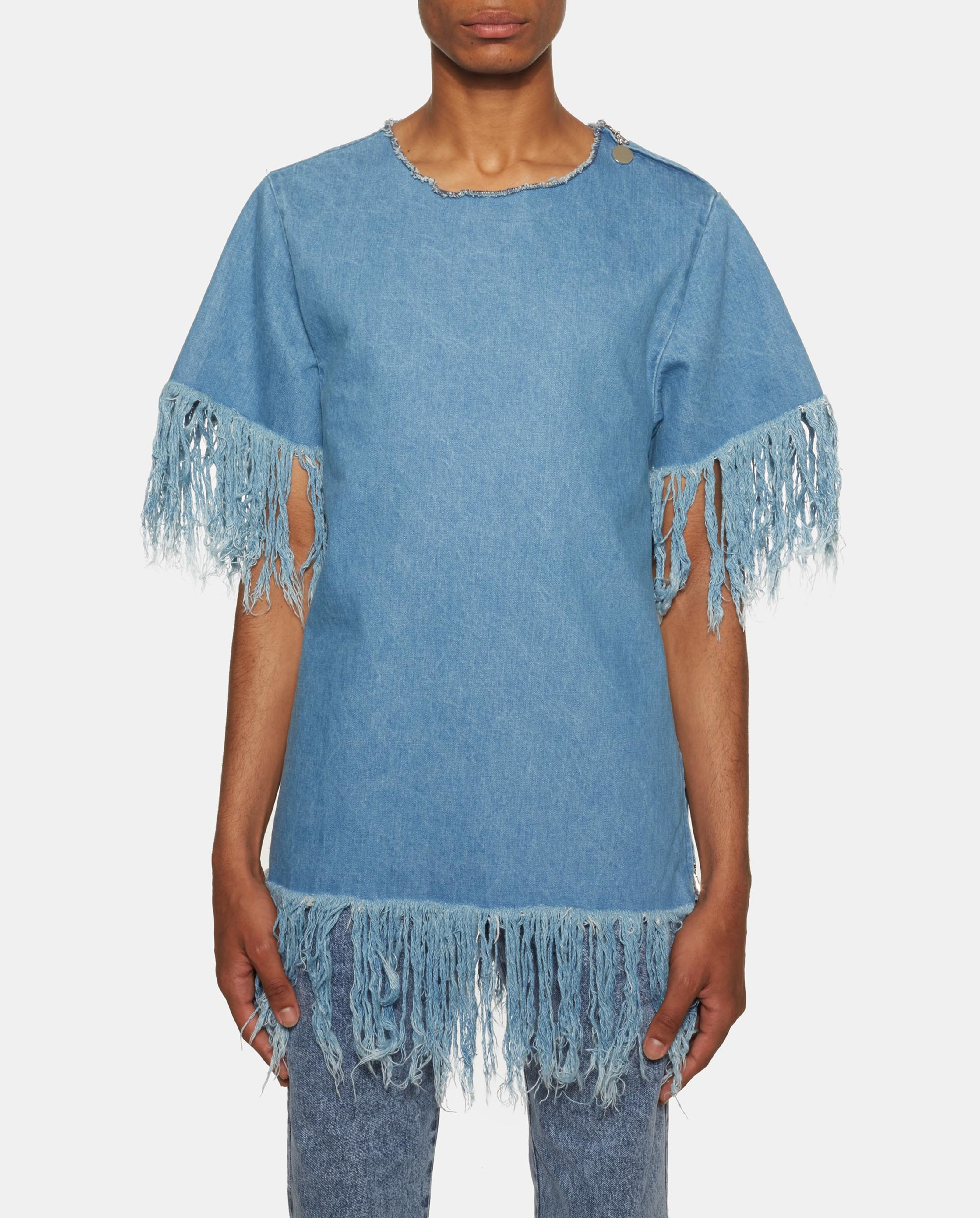 Ambush Denim Fringe T-shirt in Blue for Men | Lyst