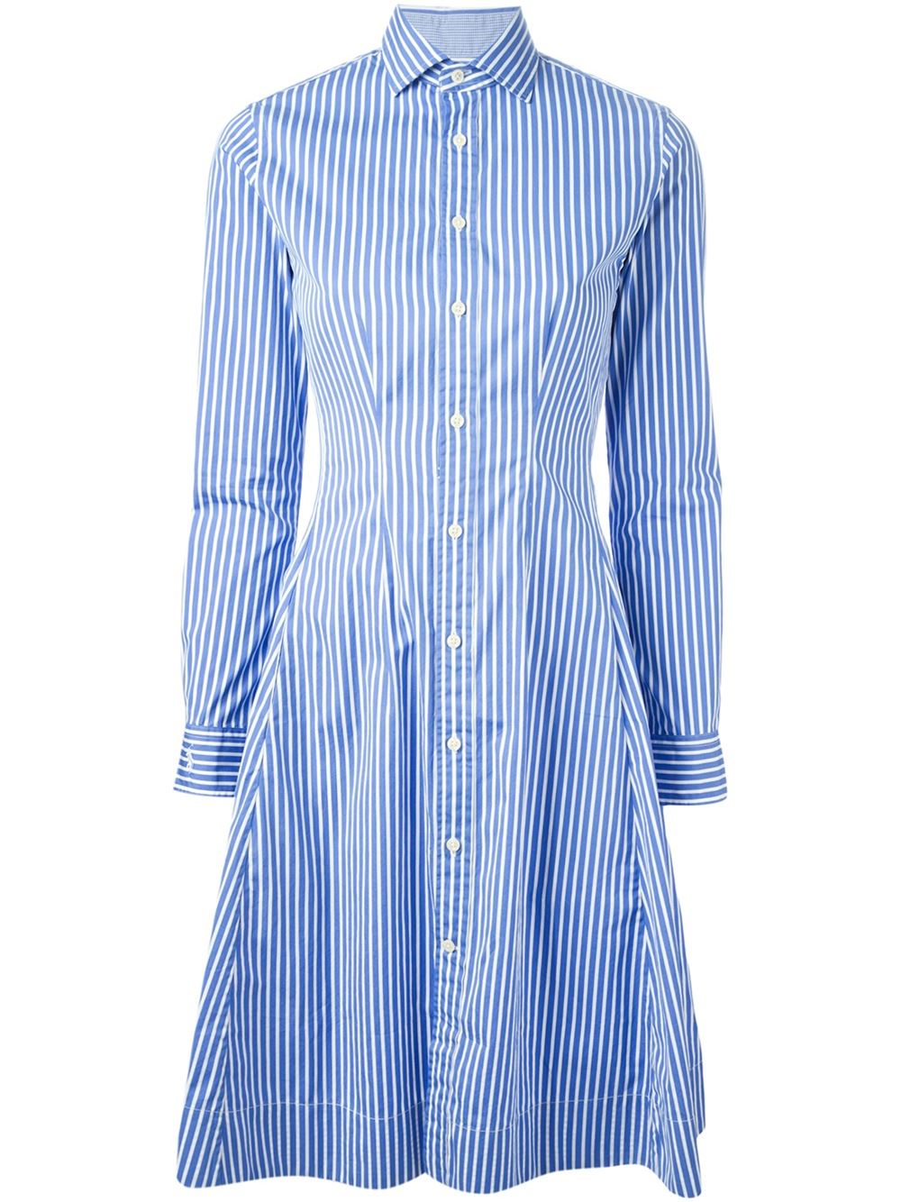Lyst - Polo Ralph Lauren Striped Shift Dress in Blue