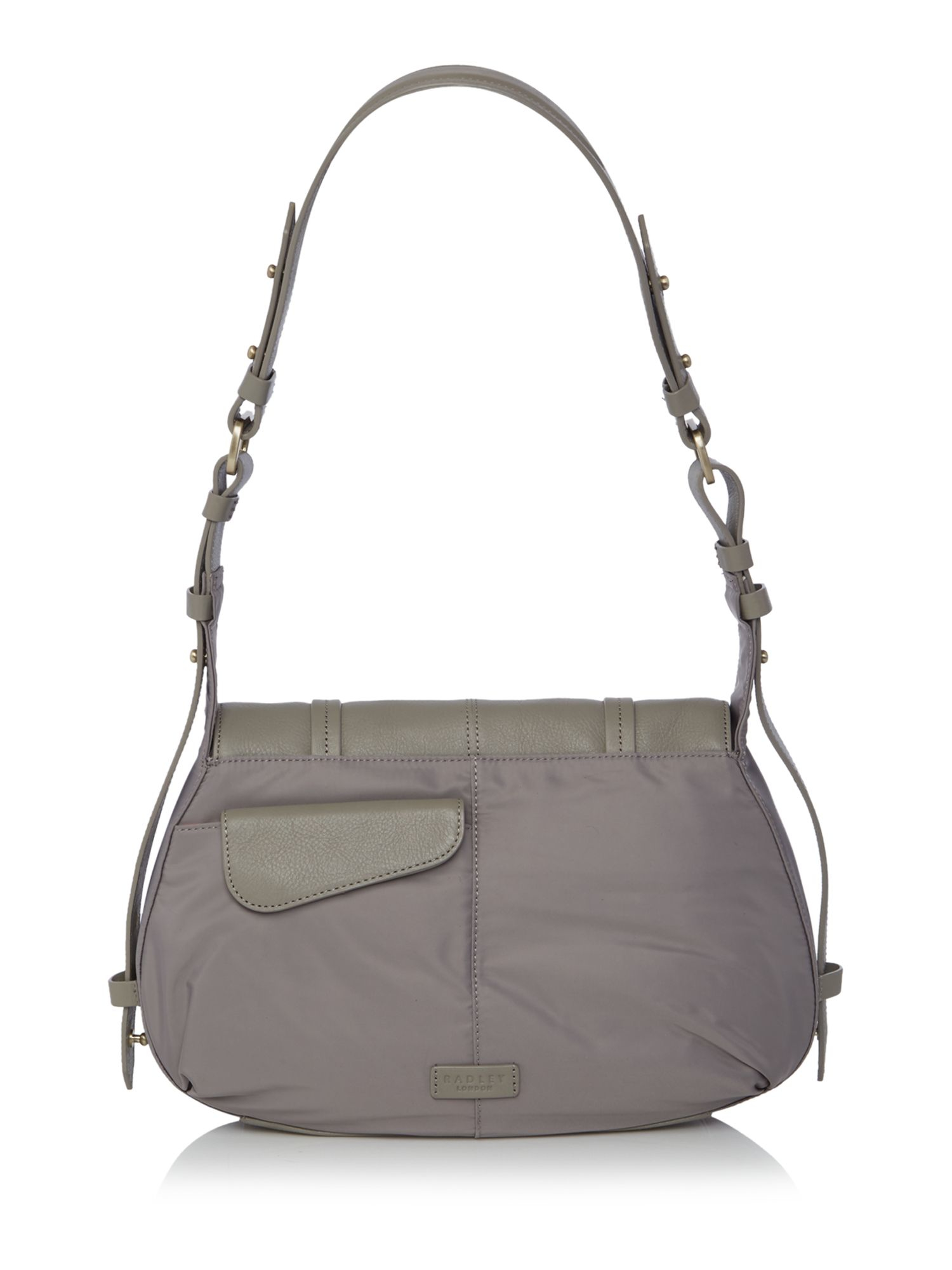Radley Grosvenor Grey Medium Flap Over Shoulder Bag in Gray | Lyst