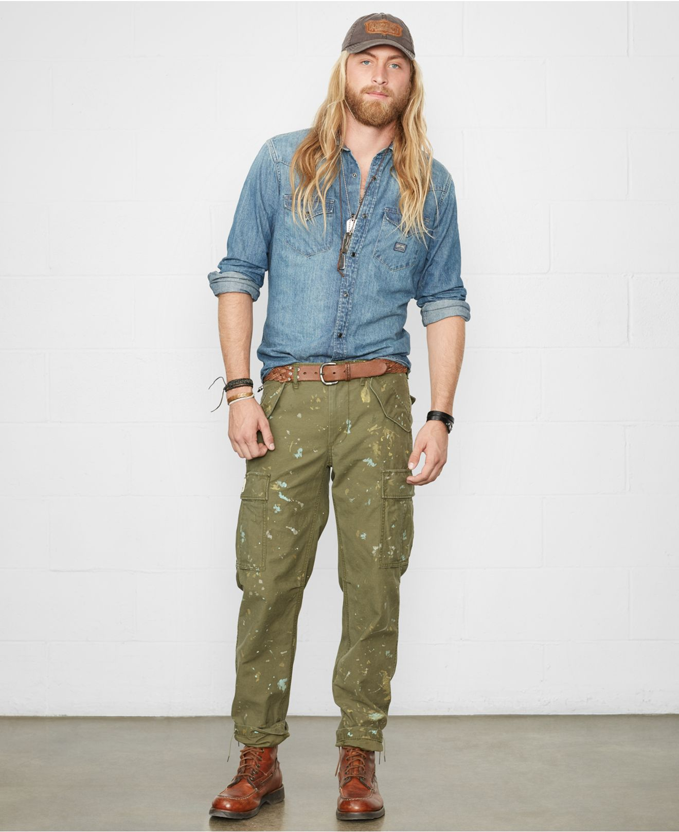 Lyst - Denim & Supply Ralph Lauren Slim-Fit Cargo Pants in Green for Men