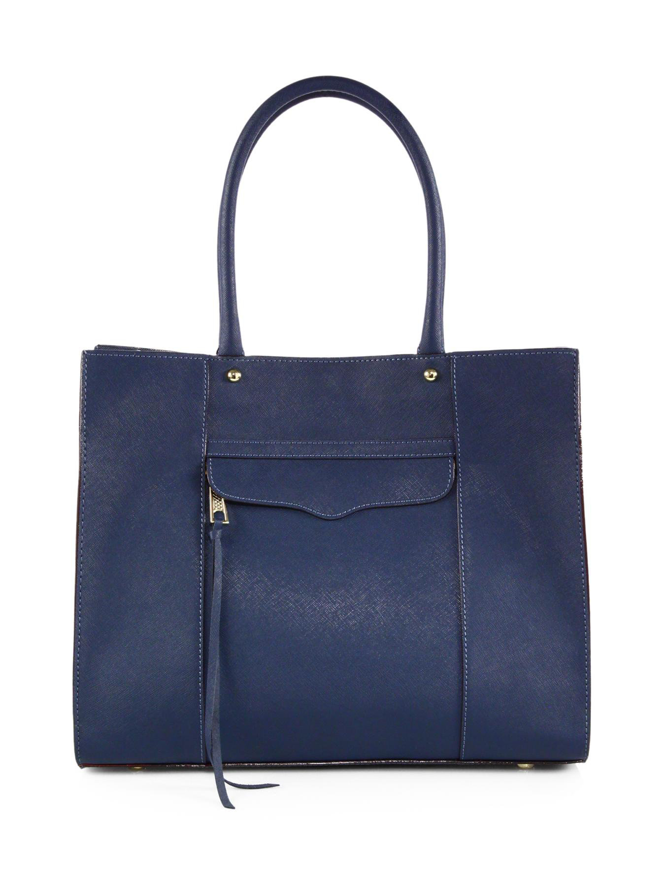 Rebecca Minkoff Medium Mab Tote in Blue (NAVY) | Lyst