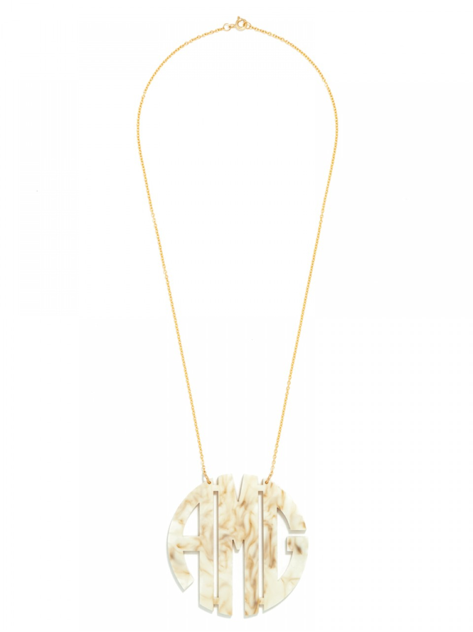 Baublebar Extra Large Acrylic Block Monogram Necklace in Metallic | Lyst