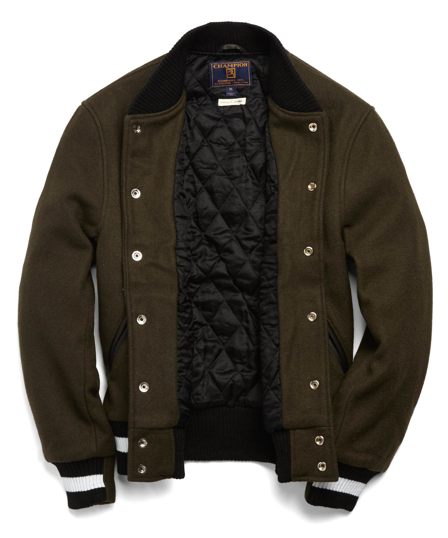 Todd snyder Varsity Jacket In Olive in Green for Men Lyst