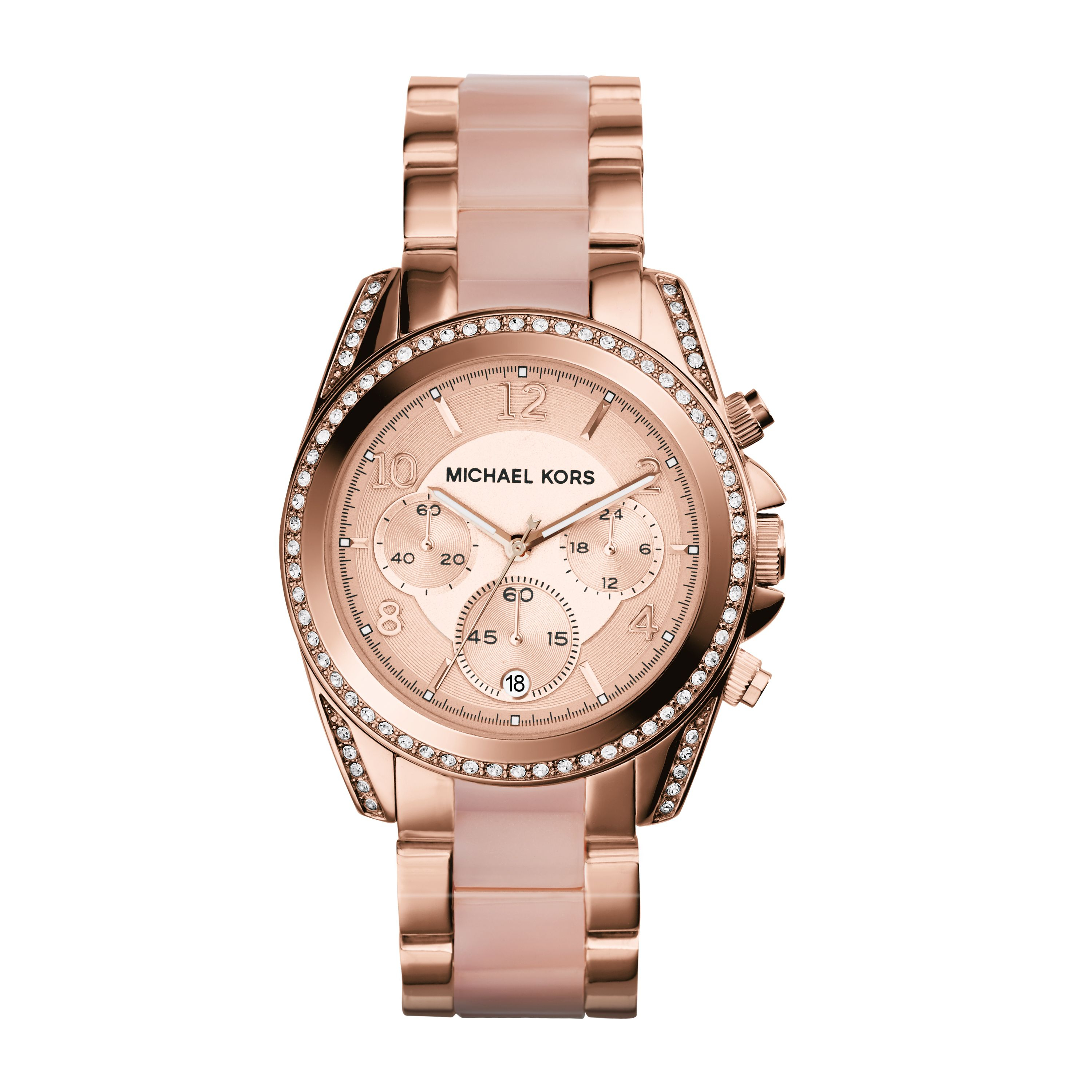 rose gold mk watch