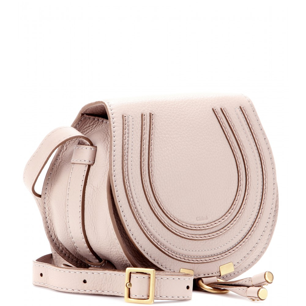 chloe beige leather small marcie bag  