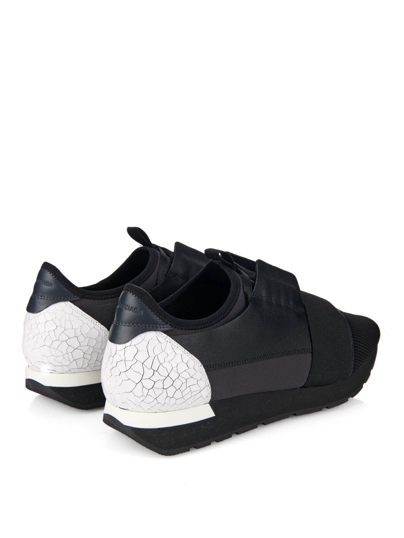 Balenciaga Leather Low-Top Trainers in Black White (Black) for Men - Lyst