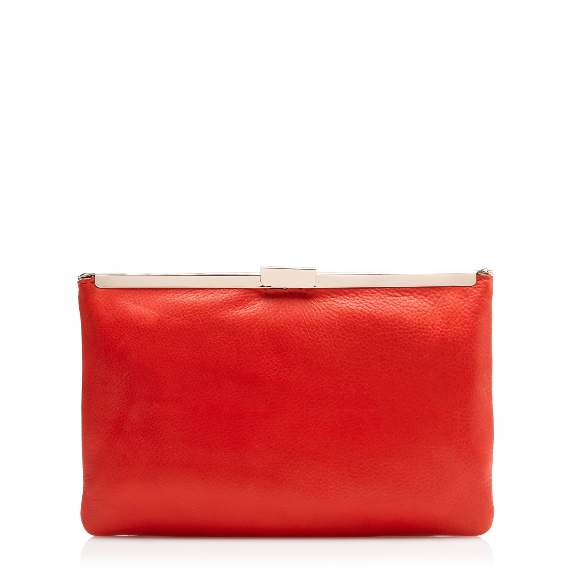 J.crew Leather Clutch in Red | Lyst