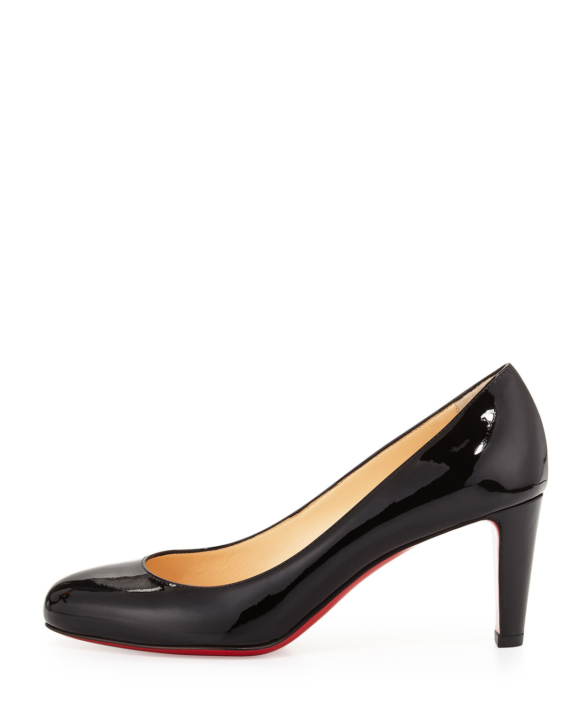 Christian louboutin Fififa Patent Red Sole Pump in Black (red) | Lyst