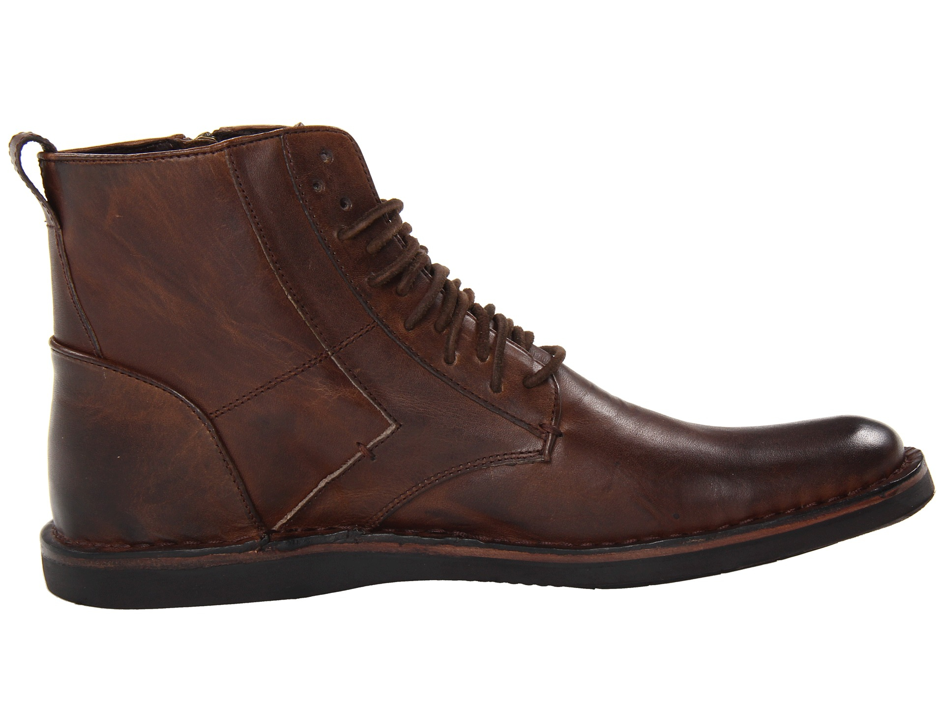 brown side zip boots