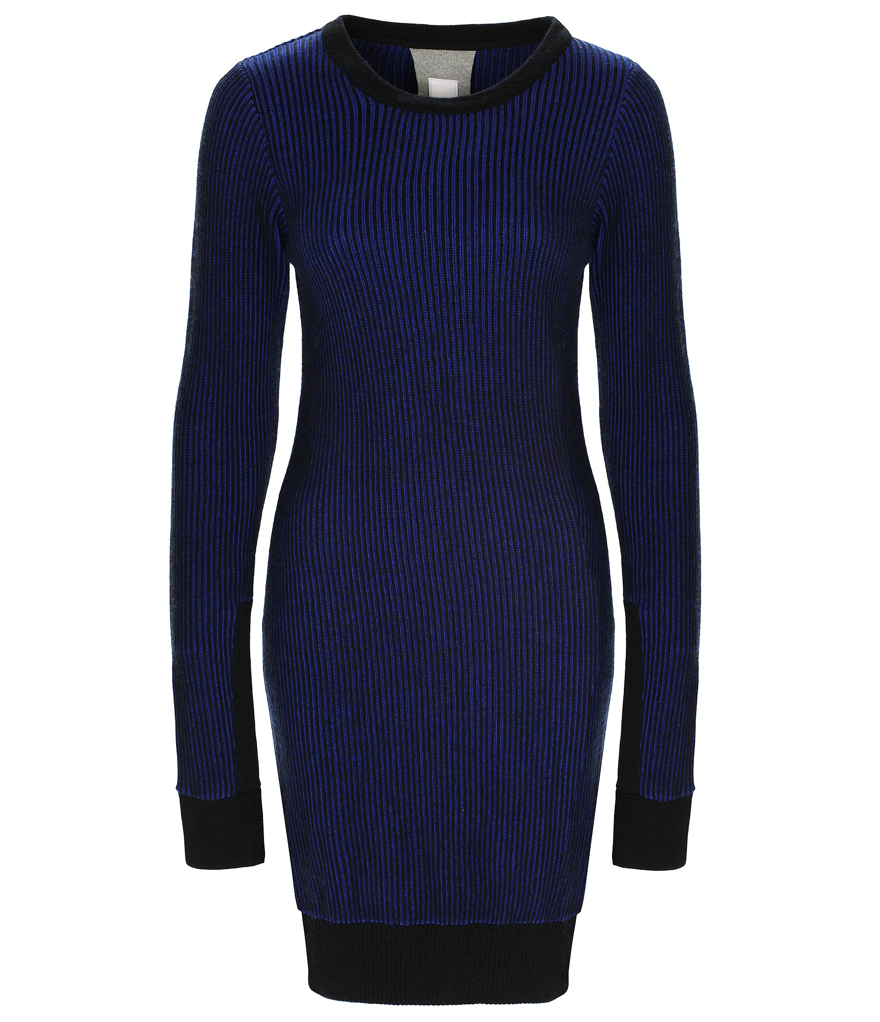 Bench Overprint Long Knitted Jumper Dress in Blue | Lyst