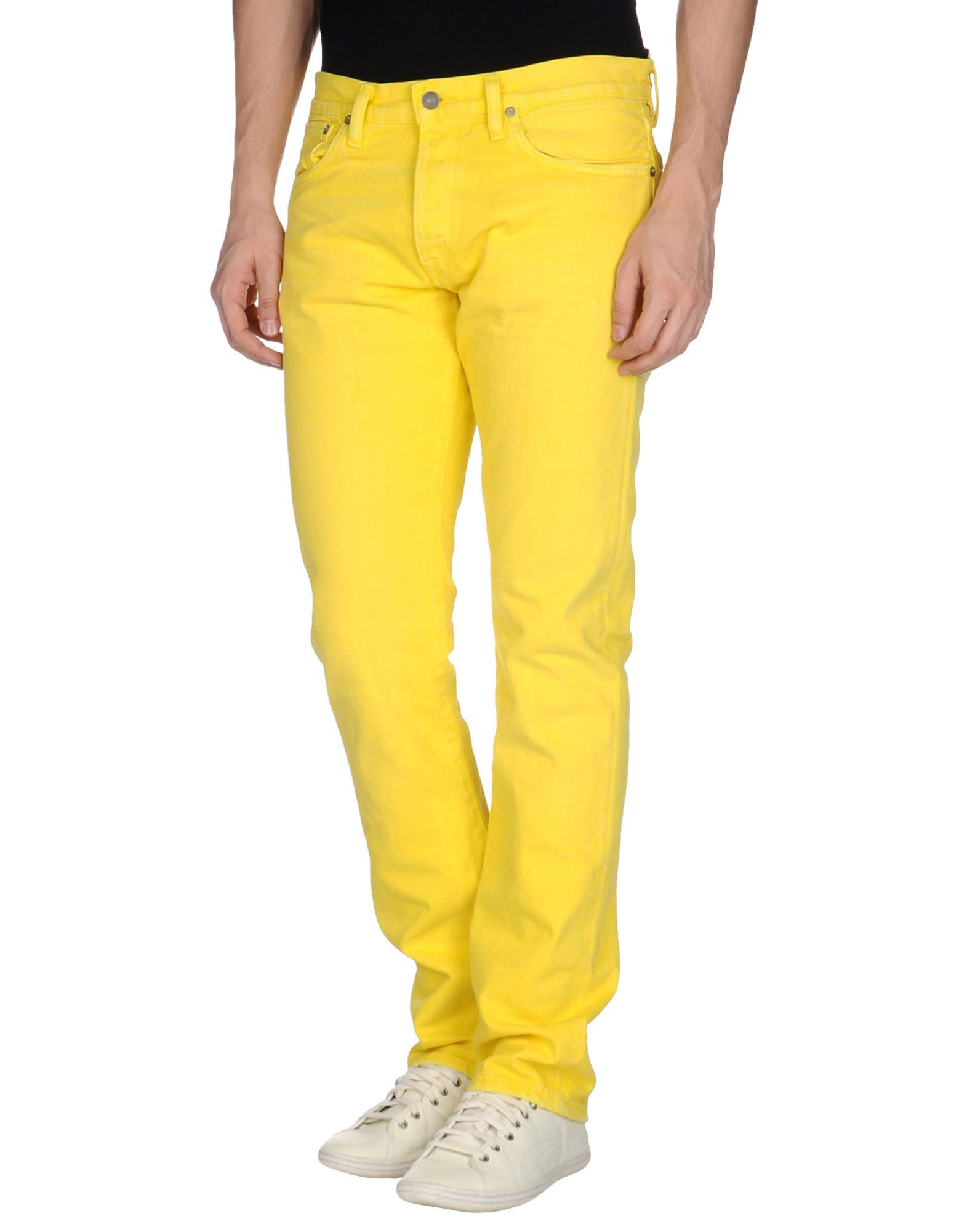 Polo Ralph Lauren Denim Trousers in Yellow for Men | Lyst