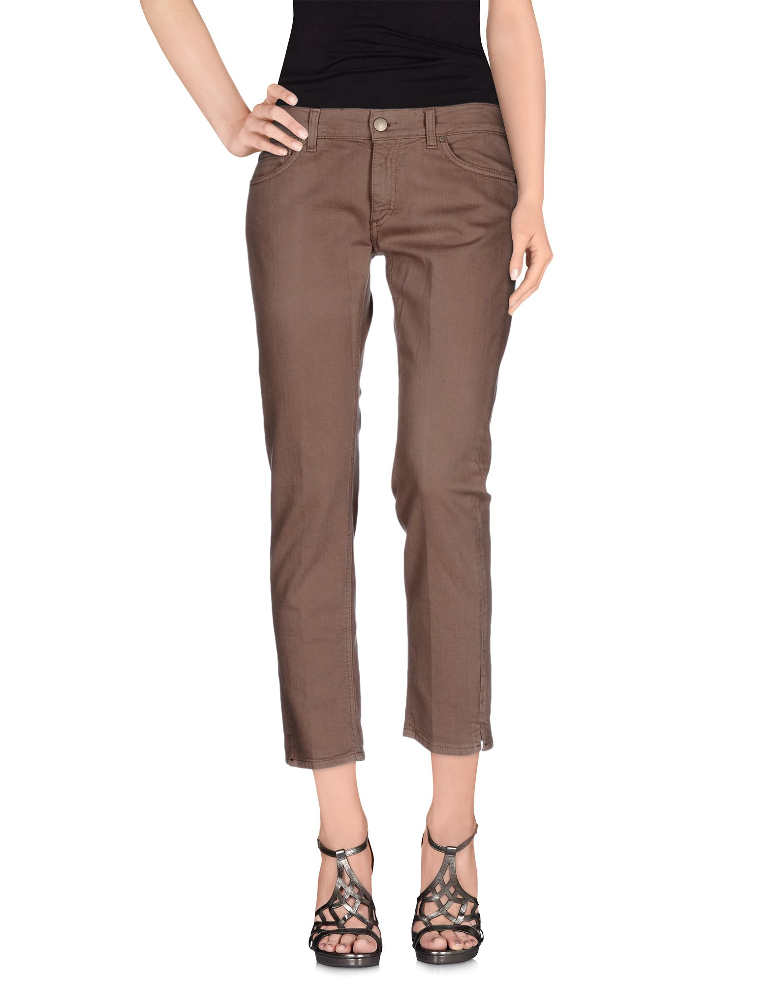 Dondup Denim Trousers in Brown (Light brown) | Lyst