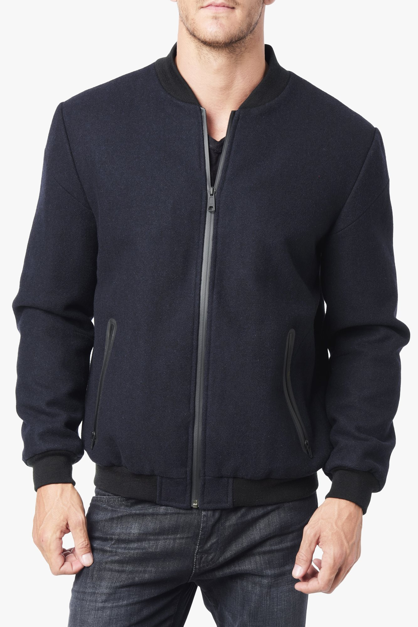 Lyst 7 For All Mankind iWool Bomber Jacketi in Blue for Men