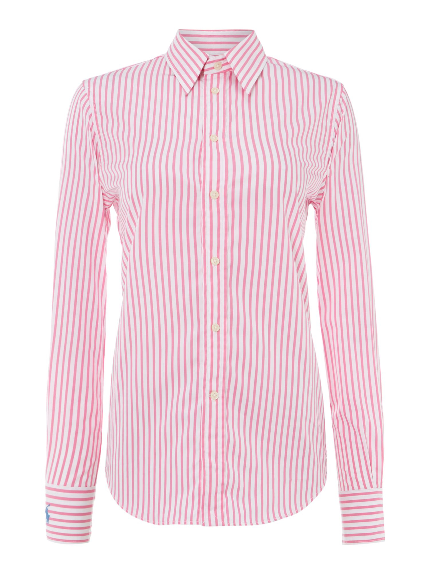 Lyst - Polo Ralph Lauren Long Sleeved Striped Shirt in Pink