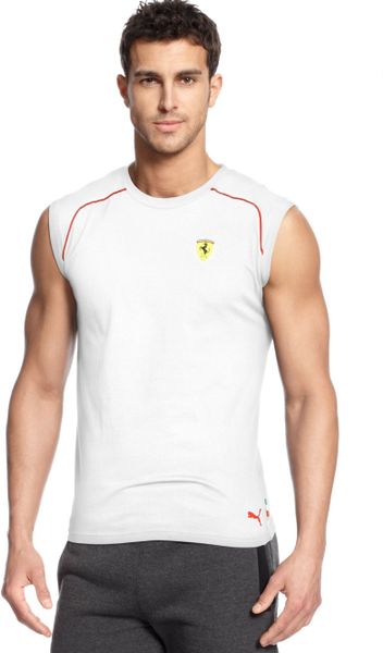 Puma Scuderia Ferrari Sleeveless Tshirt in Black for Men | Lyst