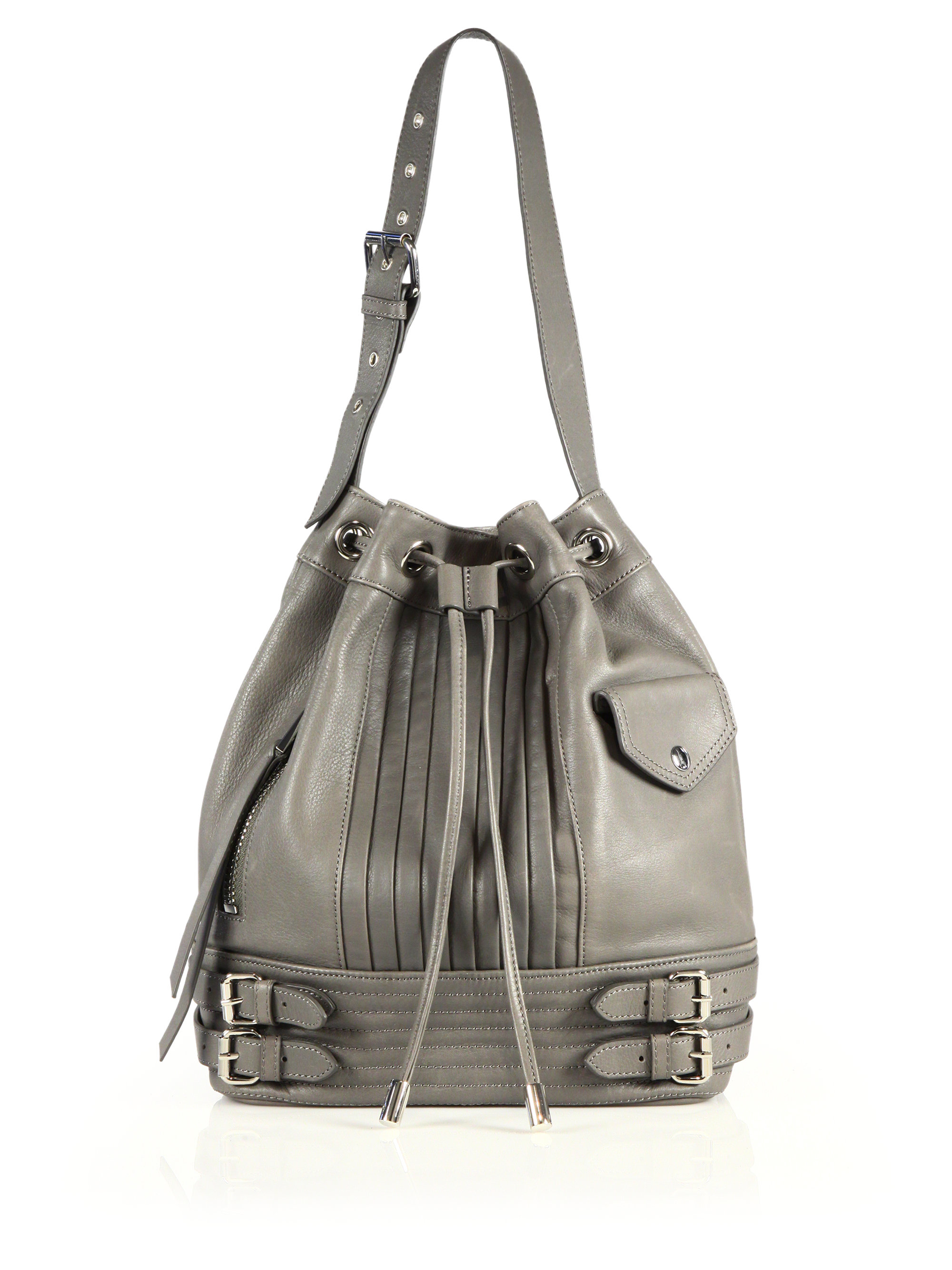 Lyst Linea Pelle Rowan Bucket Bag In Gray Gallery
