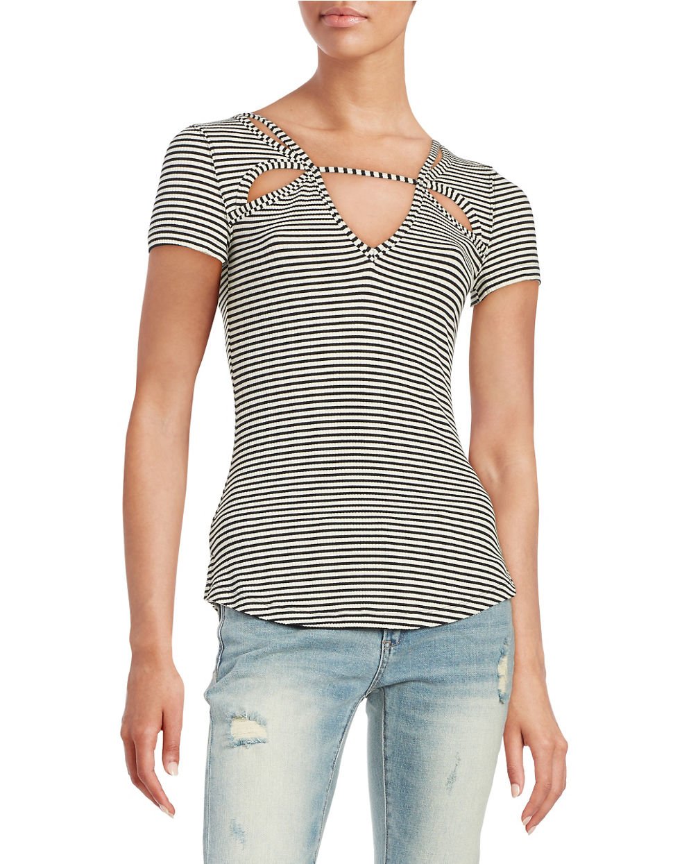 free people striped tee